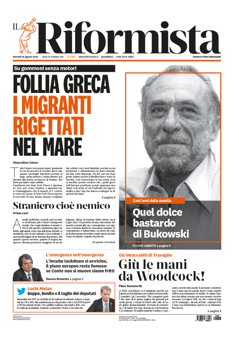 Quotidiano del 18 agosto 2020