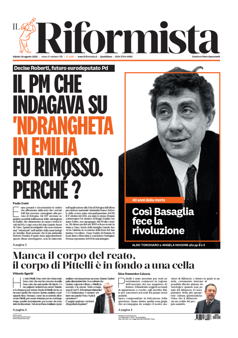 Quotidiano del 29 agosto 2020