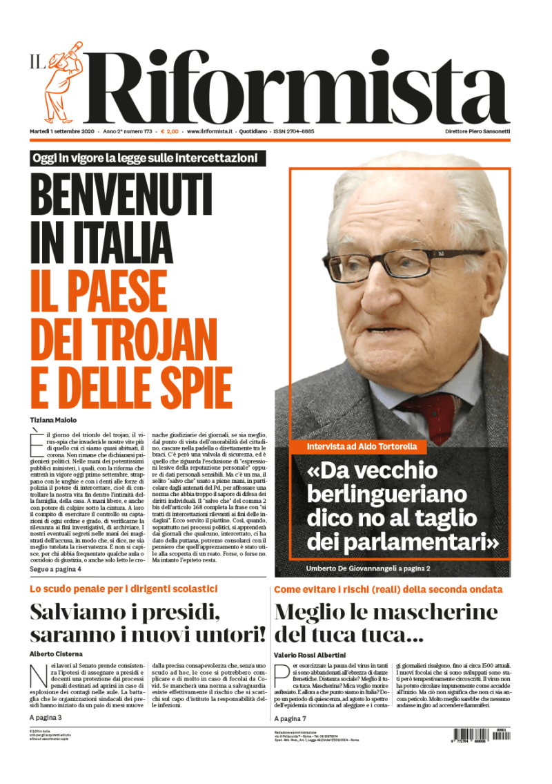 Quotidiano dell’1 Settembre 2020