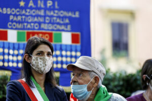 Foto Cecilia Fabiano/ LaPresse 
19 Luglio 2020 Roma   (Italia)
Cronaca 
Commemorazione del bombardamento di San Lorenzo     
Nella Foto : Virginia Raggi  , Mario di Maio 
Photo Cecilia Fabiano/LaPresse
July 19 , 2020  Rome  (Italy) 
News
Commemoration of the San Lorenzo bombing 
In the pic : Virginia Raggi  , Mario di Maio