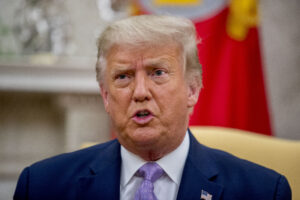 President Donald Trump speaks during a meeting with Arizona Gov. Doug Ducey in the Oval Office of the White House in Washington, Wednesday, Aug. 5, 2020. (AP Photo/Andrew Harnik, Pool) President Donald Trump speaks during a meeting with Arizona Gov. Doug Ducey in the Oval Office of the White House in Washington, Wednesday, Aug. 5, 2020. (AP Photo/Andrew Harnik, Pool)