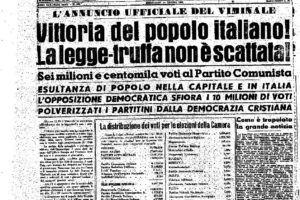 Storia della legge truffa del 1953 e delle battaglie per affermare il sistema parlamentare