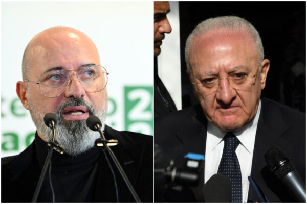 De Luca vuole chiudere ma Bonaccini dice ‘no’ al blocco tra Regioni: riparte il tira e molla tra governatori