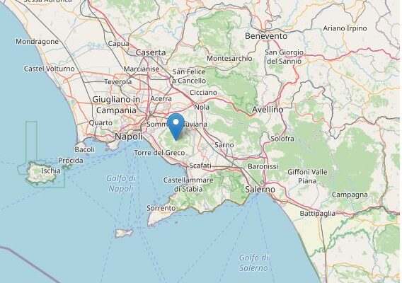 Terremoto sul Vesuvio, tremano le pendici del vulcano