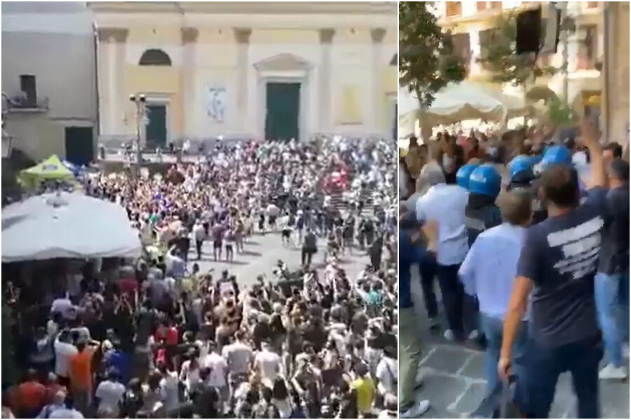 Scontri e contestazione per Salvini nel tour in Campania: alta tensione a Cava de’ Tirreni