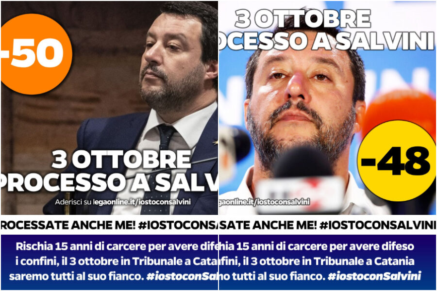 Conto alla rovescia per il processo Gregoretti, Salvini fa sparire il “-49” su Facebook