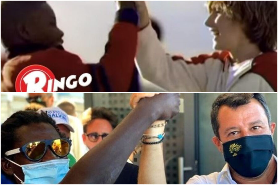 Bufera su Salvini, slogan e foto dei Ringo per la campagna elettorale. Barilla: “Mai autorizzato”