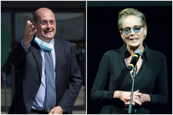 Sharon Stone si congratula con Zingaretti: “Grazie per il vaccino come bene comune”