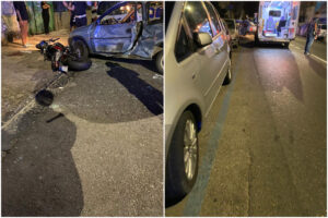 Napoli, moto si schianta contro auto durante inversione: “Botto tremendo”