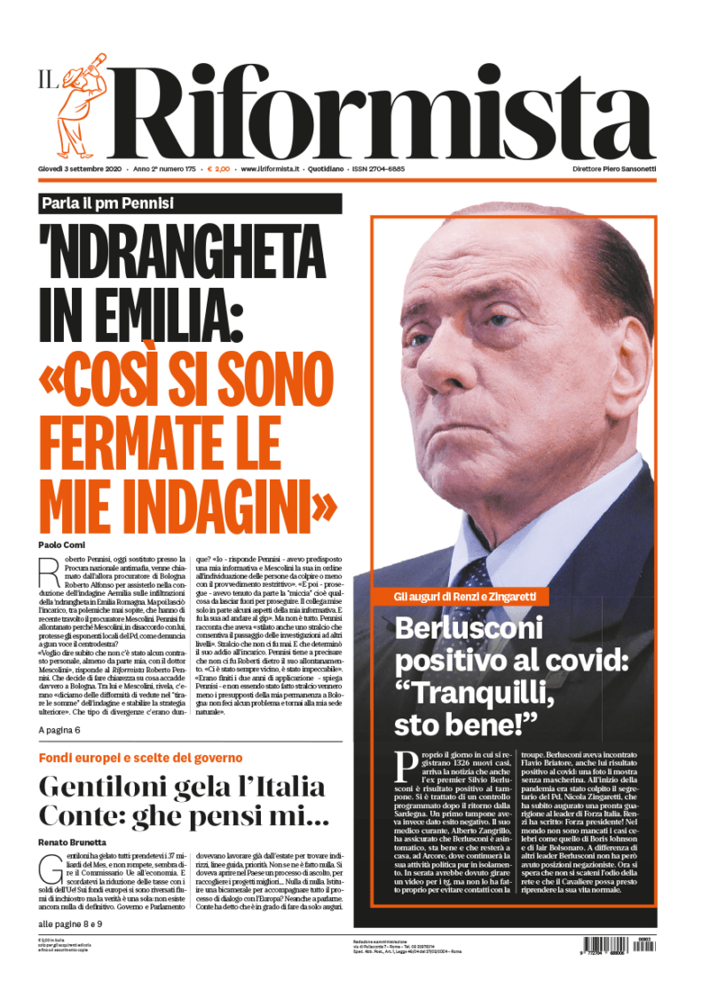 Quotidiano del 3 Settembre 2020