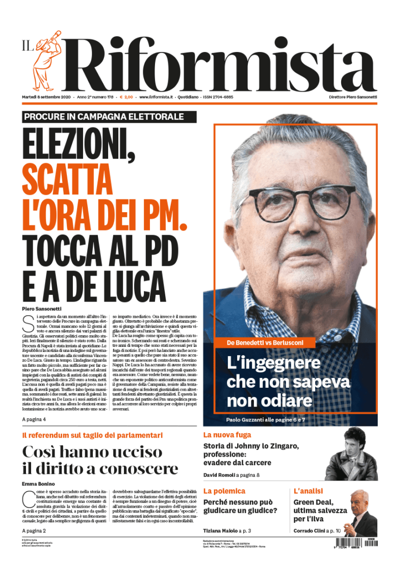 Quotidiano dell’8 settembre 2020