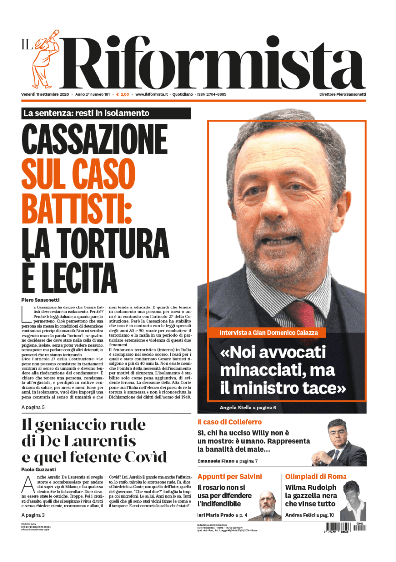 Quotidiano dell’11 settembre 2020