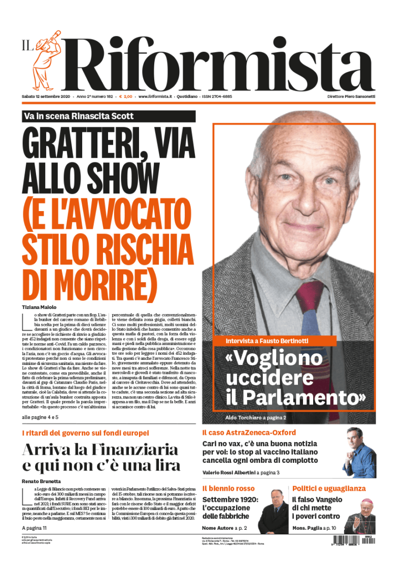 Quotidiano del 12 settembre 2020