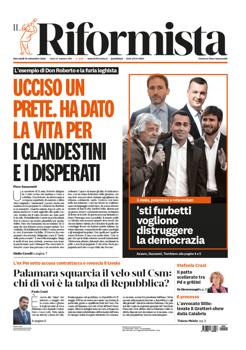 Quotidiano del 16 settembre 2020