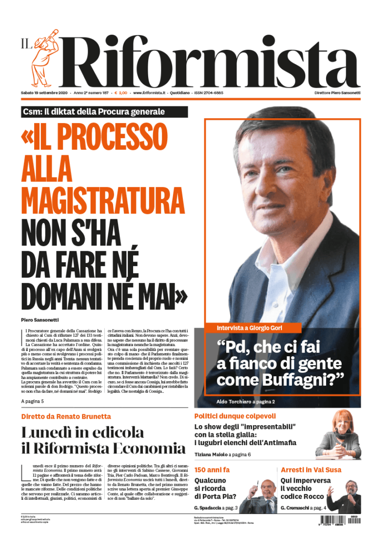 Quotidiano del 19 settembre 2020