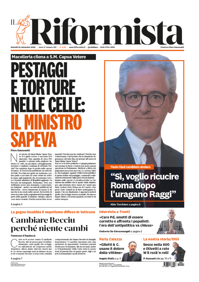 Quotidiano del 29 settembre 2020