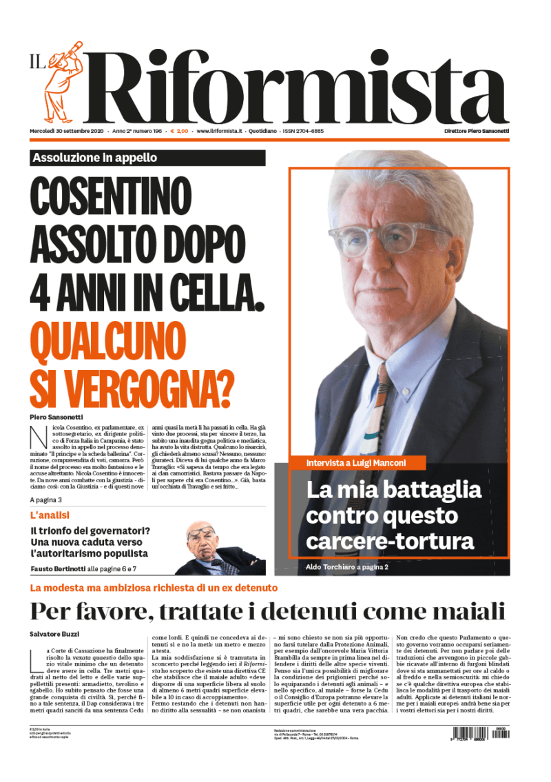 Quotidiano del 30 settembre 2020