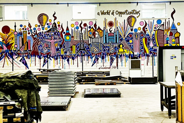 L’industria sposa l’arte, ad Acerra gigantesco murales di Alessandro Ciambrone per Coelmo