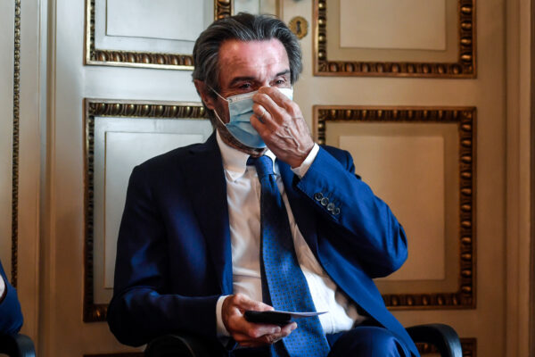 Foto Claudio Furlan – LaPresse 
15 Agosto 2020 Milano (Italia) 
News
Riunione del Comitato Nazionale per l’Ordine e la Sicurezza presso la Prefettura di Milano
Nella foto: Attilio Fontana

Photo Claudio Furlan – LaPresse
15 August 2020 Milano (Italy) 
Meeting of the National Committee for Order and Security at the Prefecture of Milan
In the photo: Attilio Fontana