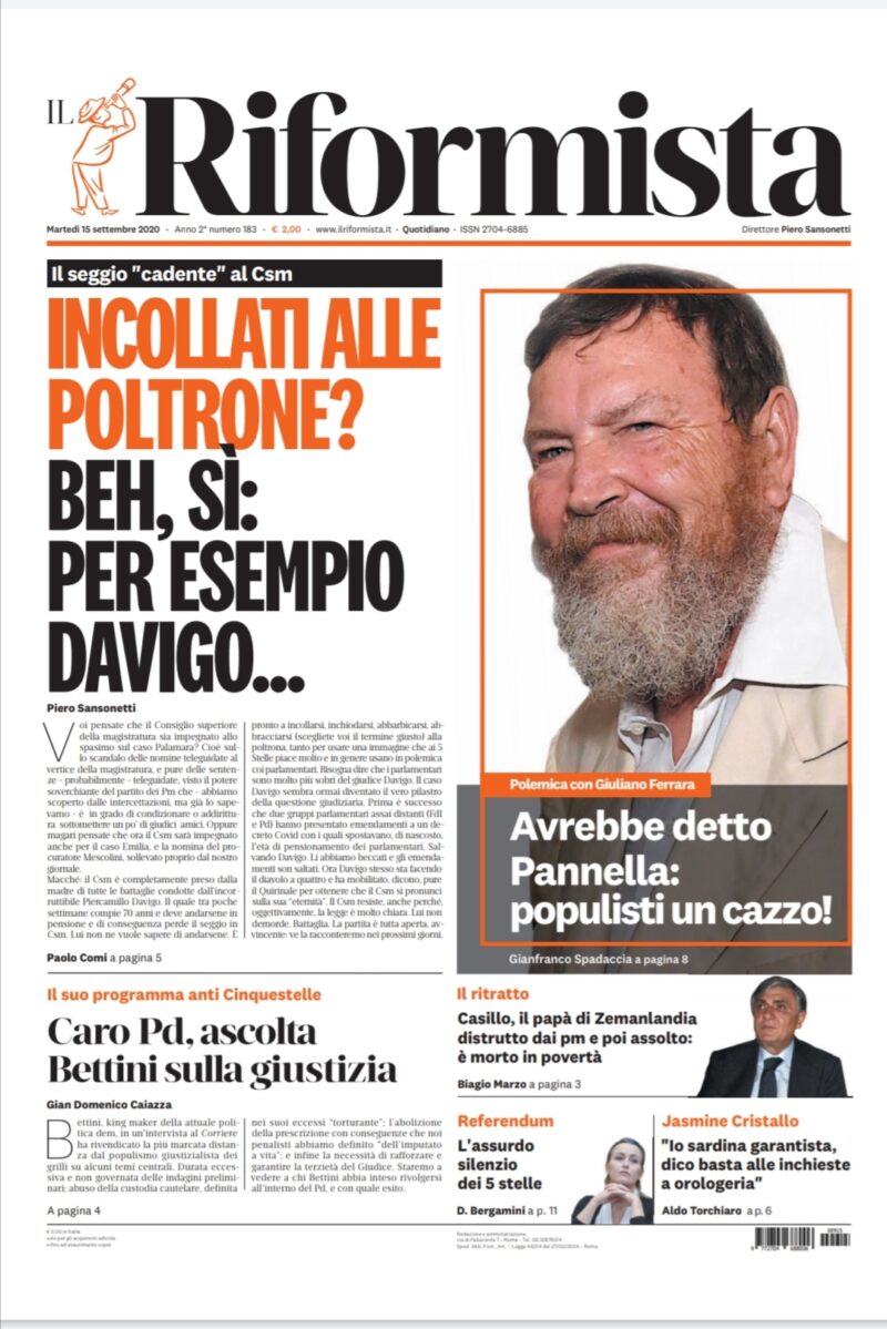 Quotidiano del 15 settembre 2020