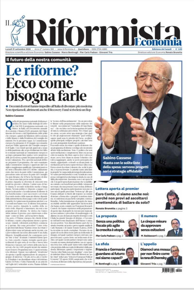 Quotidiano del 21 settembre 2020