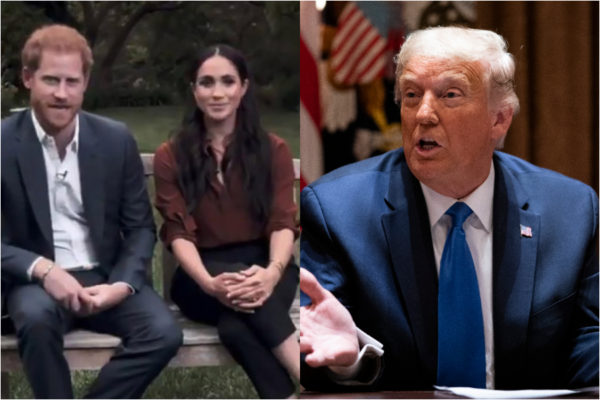 Harry e Meghan contro Trump, lui replica: “Non sono fan di Markle, buona fortuna al principe”