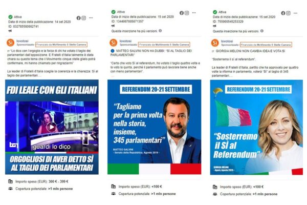 Il Movimento 5 Stelle finanzia la propaganda di Salvini e Meloni per il sì al Referendum
