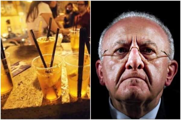 La Campania zona arancione, l’ordinanza di De Luca: niente asporto alcolici dalle 11 di mattina