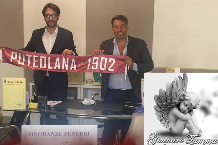 La Puteolana sfida la scaramanzia e sceglie le onoranze funebri come sponsor: “Sdoganiamo una certa cultura”