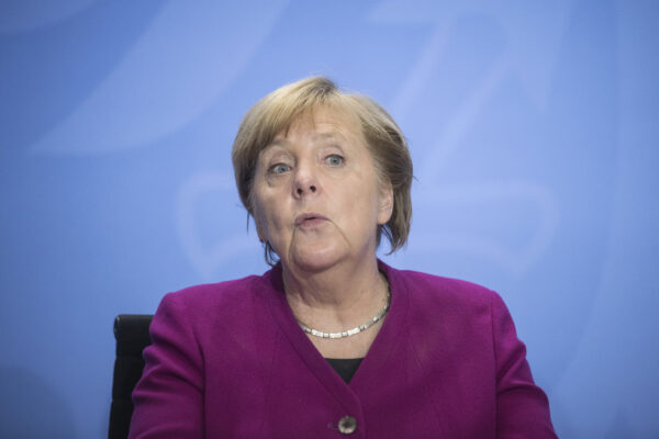 German Chancellor Angela Merkel addresses the media during a press conference after a meeting with the governors of the German states in Berlin, Germany, Wednesday, Oct. 14, 2020. (Stefanie Loos/Pool Photo via AP) German Chancellor Angela Merkel addresses the media during a press conference after a meeting with the governors of the German states in Berlin, Germany, Wednesday, Oct. 14, 2020. (Stefanie Loos/Pool Photo via AP)