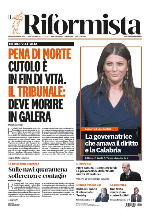 Quotidiano del 16 ottobre 2020