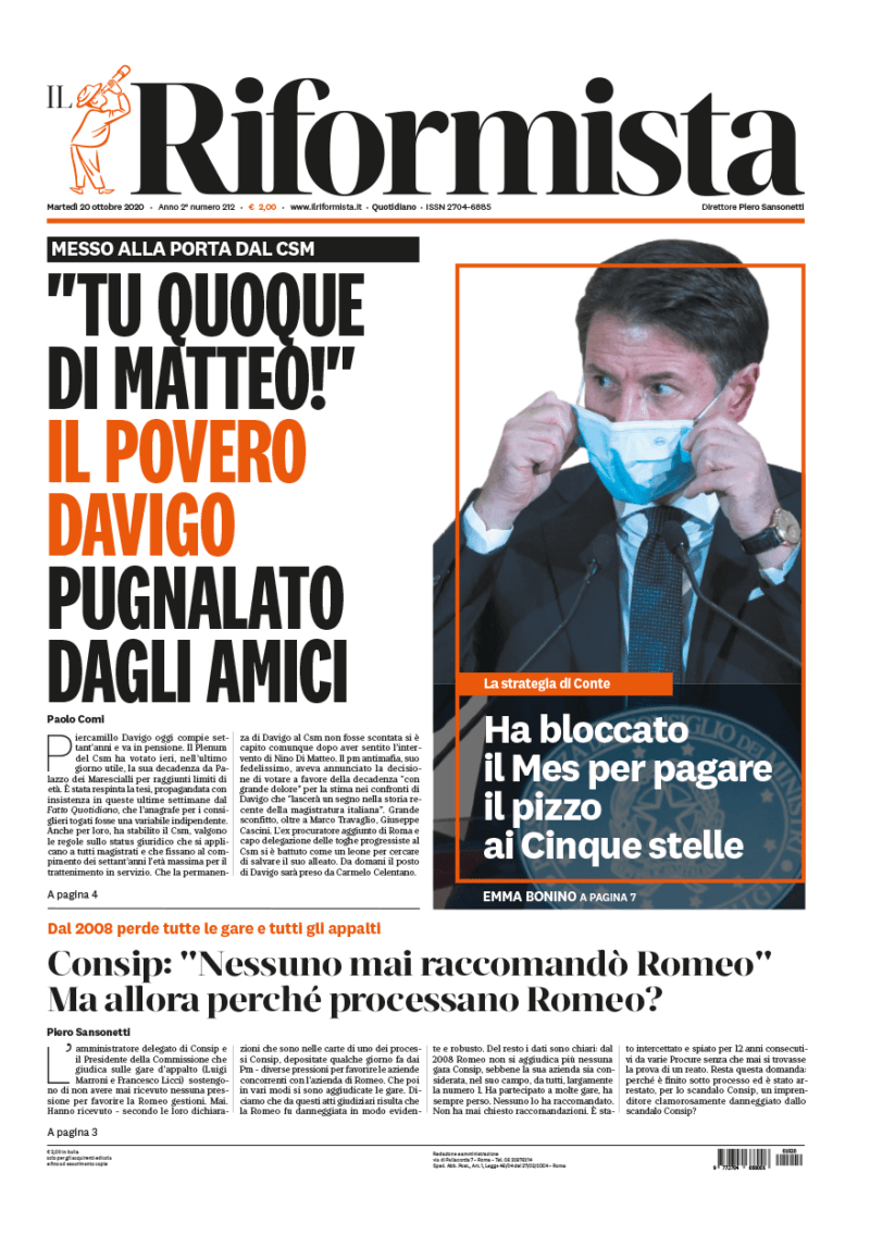 Quotidiano del 20 ottobre 2020