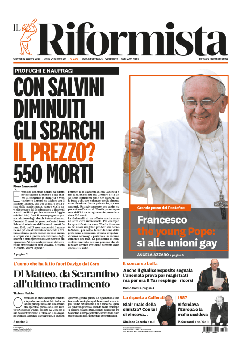 Quotidiano del 22 ottobre 2020