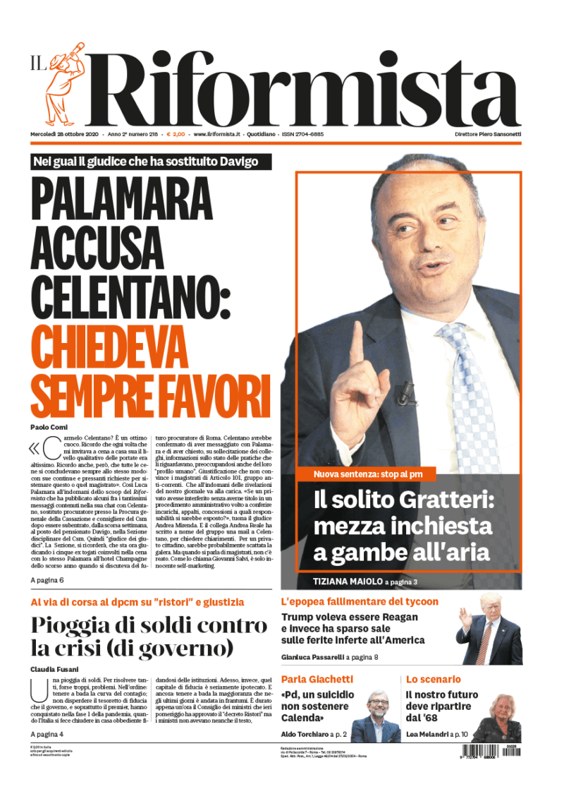 Quotidiano del 28 ottobre 2020