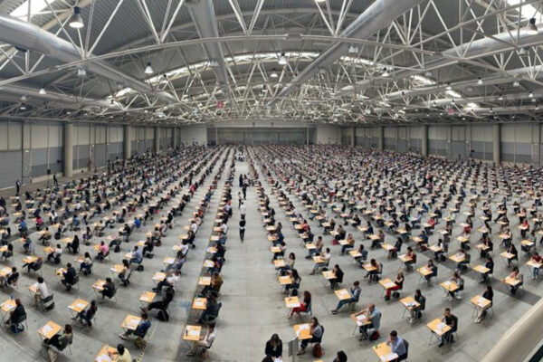 Foto Ufficio Stampa ANPAL – LaPresse
18-06-2019 Roma, Italia 
Cronaca Reddito di cittadinanza, il concorso per Navigator alla Fiera di Roma
Nella foto: la sede dell’esame 
DISTRIBUTION FREE OF CHARGE – NOT FOR SALE