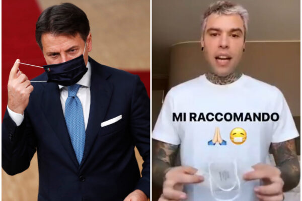Conte chiede aiuto ai Ferragnez per lanciare l’appello ai giovani: “Usate la mascherina”
