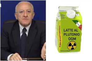 Figlia cresciuta con latte al plutonio, De Luca: “Solo una battuta, per le mamme faccio cose concrete” Figlia cresciuta con latte al plutonio, De Luca: “Solo una battuta, per le mamme faccio cose concrete”