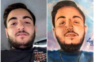 Napoli, un murales dedicato a Luigi Caiafa, il 17enne ucciso durante una rapina