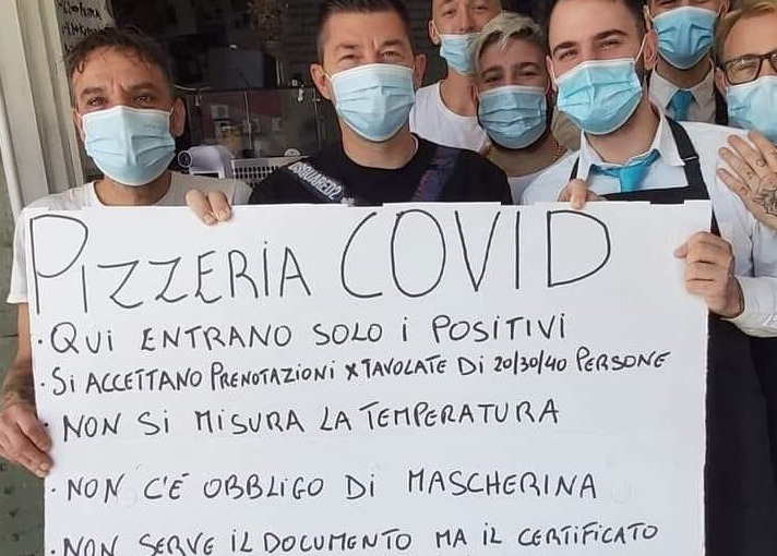 Nuovo Dpcm, la provocazione di Errico Porzio: “Pizzeria Covid, accettiamo prenotazioni per tavolate da 20-30”