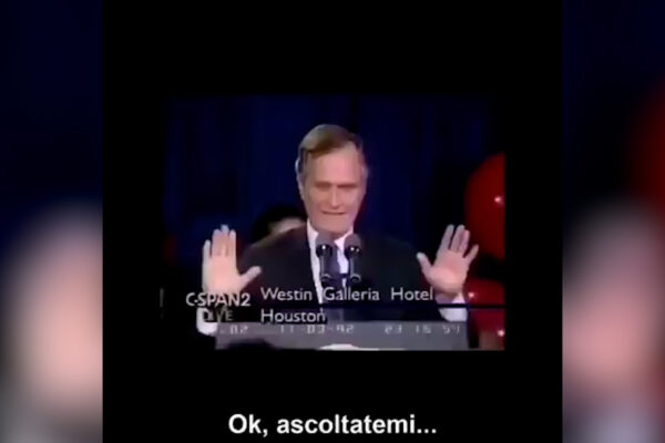 Il discorso di Bush prima di passare il potere a Clinton