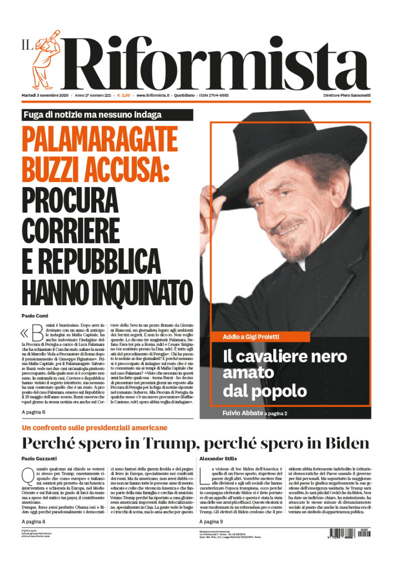 Quotidiano del 3 novembre 2020