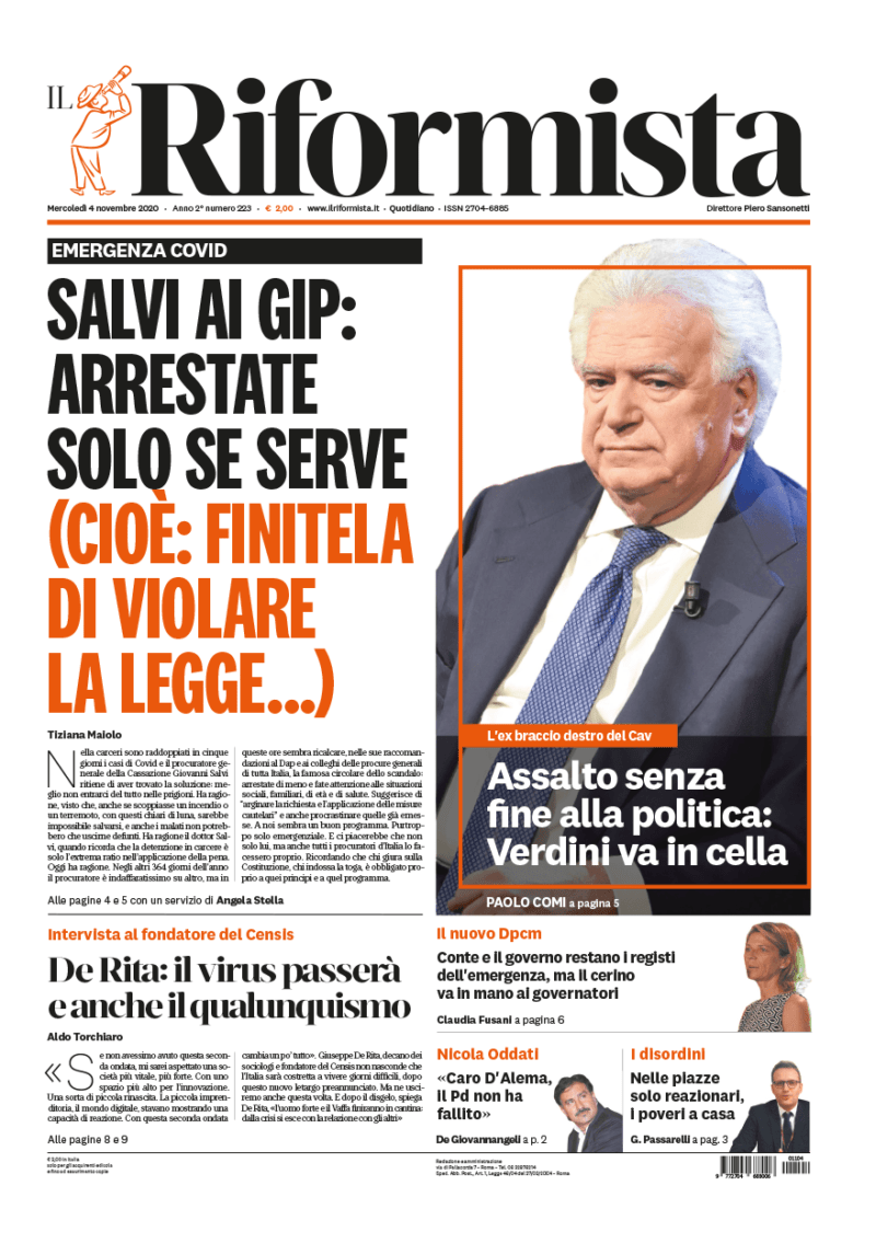 Quotidiano del 4 novembre 2020