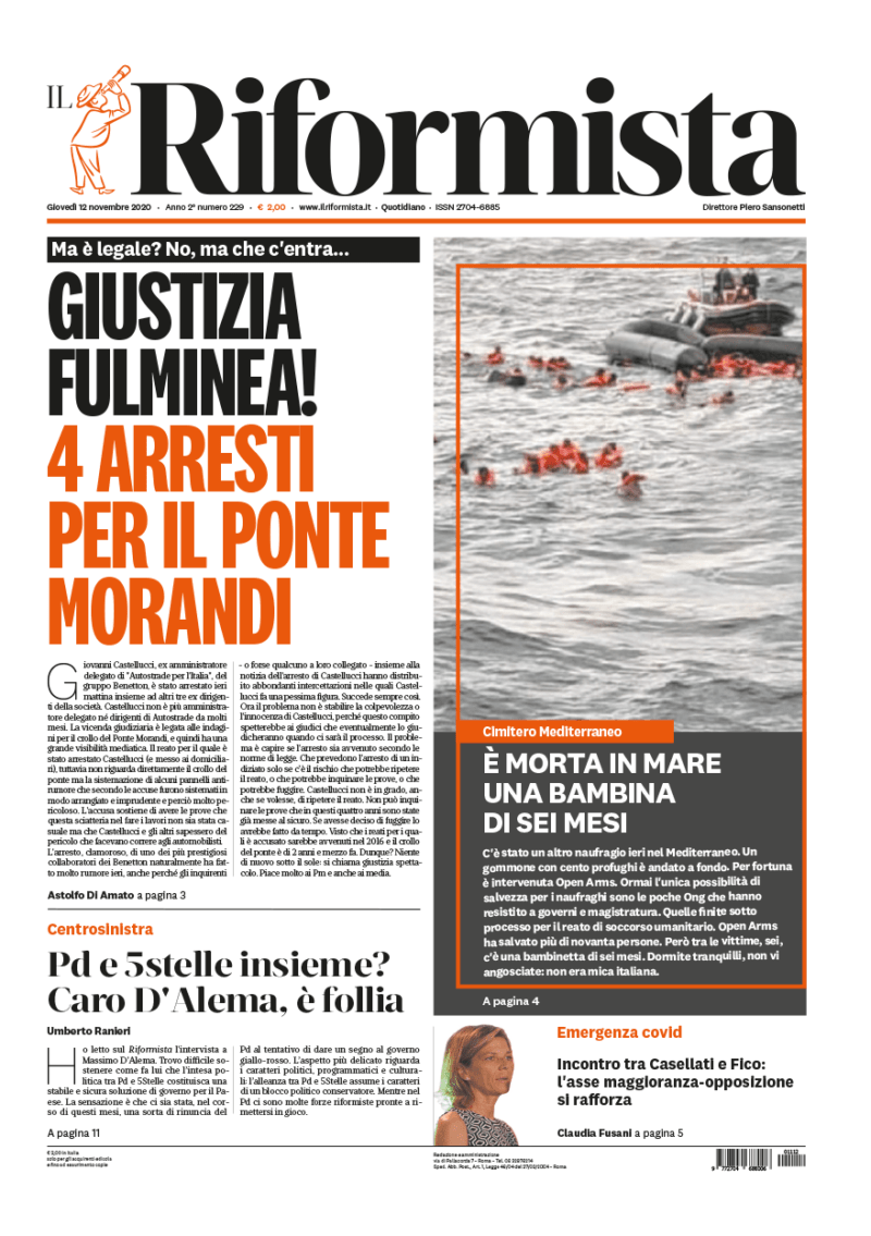 Quotidiano del 12 novembre 2020