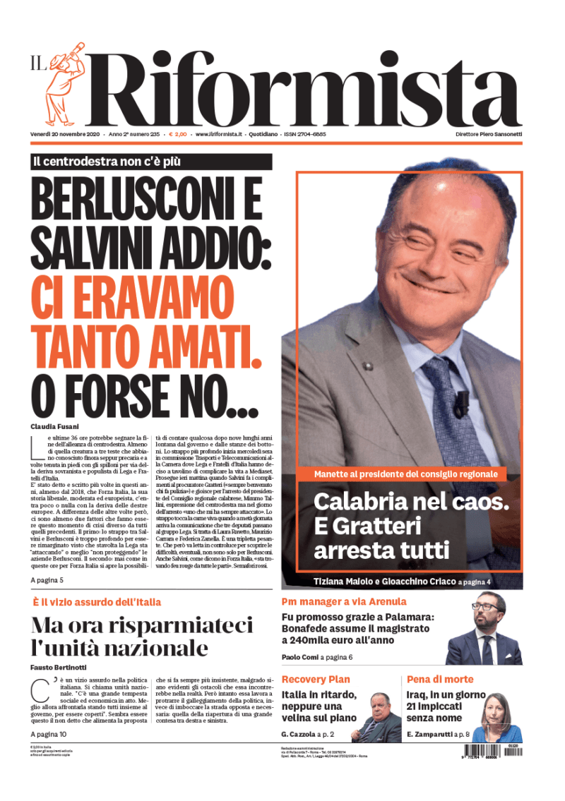 Quotidiano del 20 novembre 2020