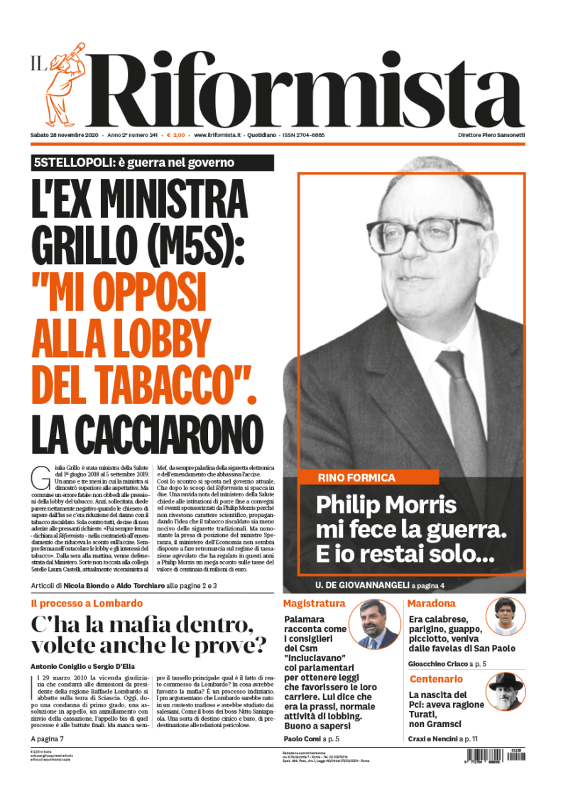 Quotidiano del 28 novembre 2020
