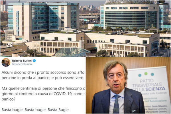 Burioni ‘scaricato’ dal suo San Raffaele per il tweet sui pronto soccorso pieni: “Considerazioni infondate” Burioni ‘scaricato’ dal suo San Raffaele per il tweet sui pronto soccorso pieni: “Considerazioni infondate”