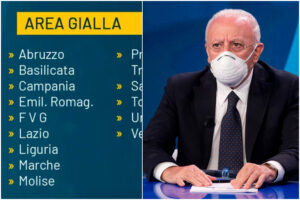 Cosa vuol dire ‘Campania gialla’: regione a rischio moderato