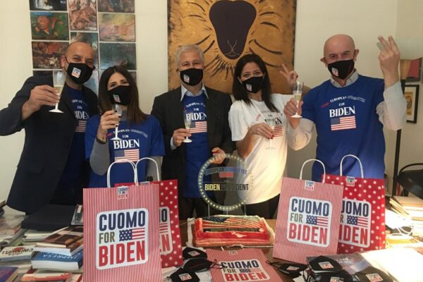 Elezioni Usa, il brindisi del comitato europeo per Andrew Cuomo e Joe Biden