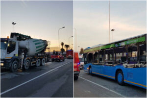 Camion contro autobus, fiancata distrutta e cinque ragazzi feriti nell’impatto