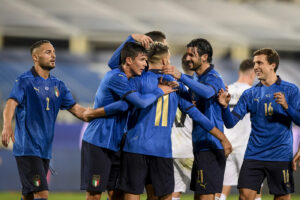 Foto LaPresse – Fabio Ferrari
11 Novembre 2020 Firenze, Italia 
Sport
Calcio
Italia vs Estonia – Gara amichevole – Stadio ‘Artemio Franchi’ di Firenze.
Nella foto:Vincenzo Grifo (Italy) esulta dopo rete su rigore 3-0

Photo LaPresse – Fabio Ferrari
November 11, 2020 Firenze, Italy
sport
soccer
Italy vs Estonia – Friendly match – ‘Artemio Franchi’ Stadium.
In the pic:Vincenzo Grifo (Italy) celebrates after scoaring goal on penalty 3-0